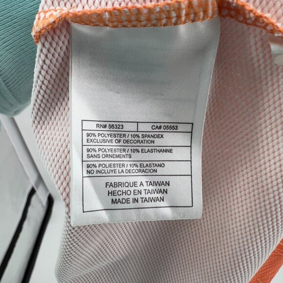 Nike Golf Mens Orange Polo Shirt 2XL Dri-FIT Polyester Spandex Geometric Pattern - Picture 7 of 9